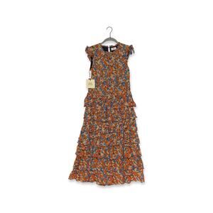 NWT Little Moon Aritizia Rarity Dress Black/Primrose Floral Ruffled Maxi Dress